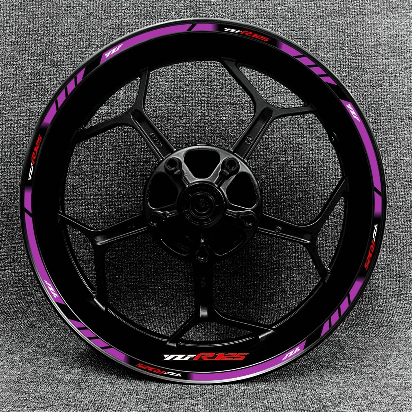 Motorcycle Racing Equipment Accessories Wheel Tire Rim Decoration Adhesive Reflective Decal Sticker for Yamaha YZF R125 Decorative(Color11)
