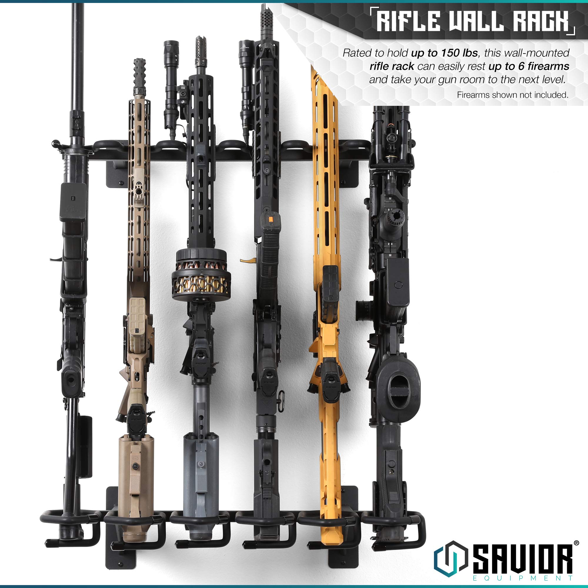 Savior Equipment WallMount Rifle Rack Tactical Shotgun Carbine Firearm