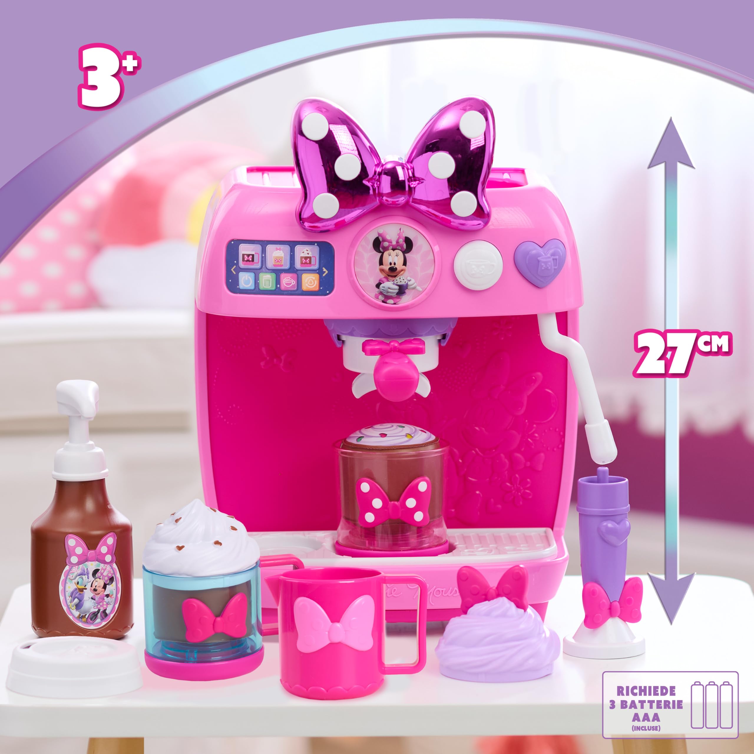 Just Play Set di Gioco Disney Junior Minnie Mouse Rise & Shine Bowrista, Giocattoli per Bambini dai 3 Anni