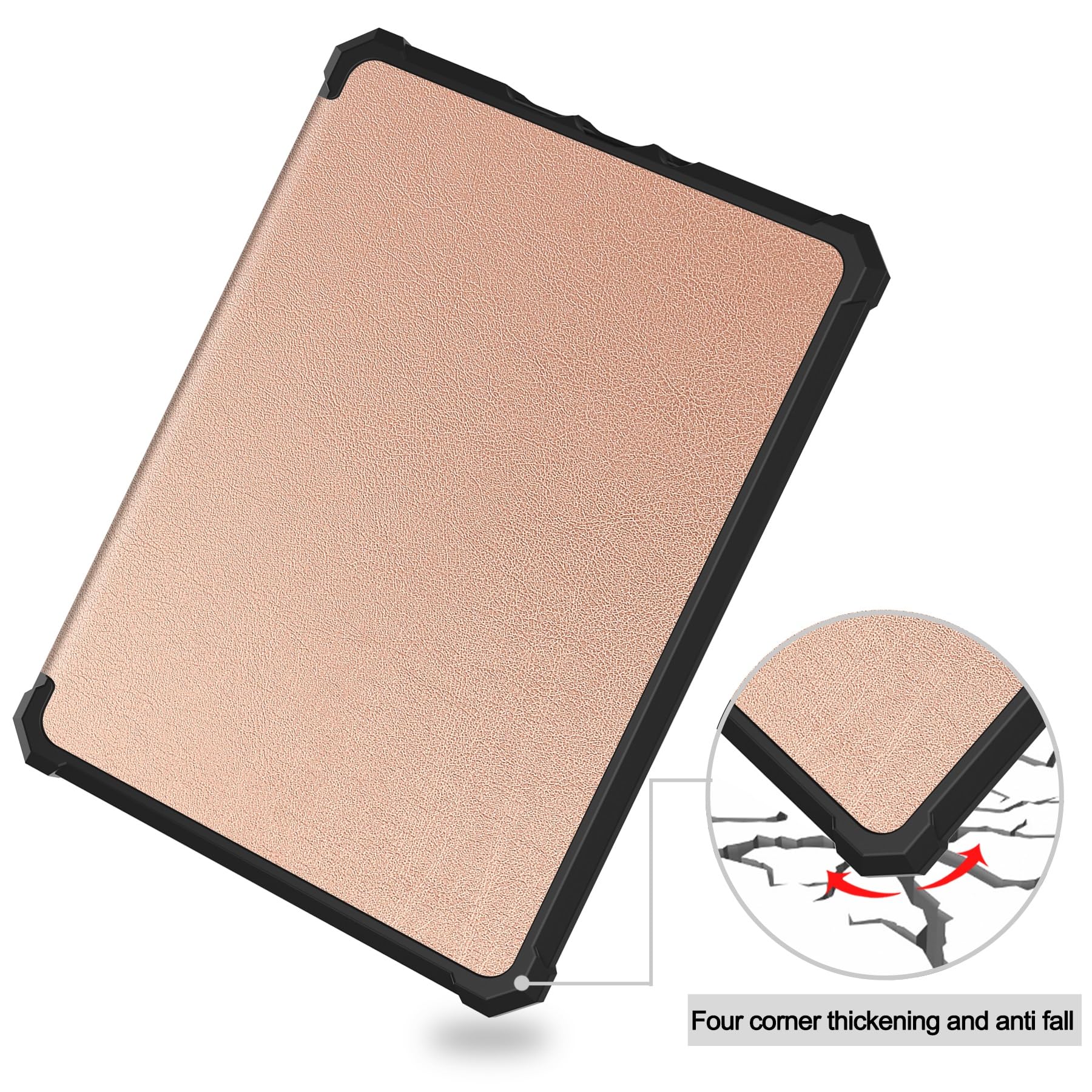 Housse de protection pour tablette Compatible avec Kindle Paperwhite (12ème génération, 2024) 7" Étui en cuir TPU Étui de protection fin Smart Folio Shell Cover avec fermeture magnétique et fonction s