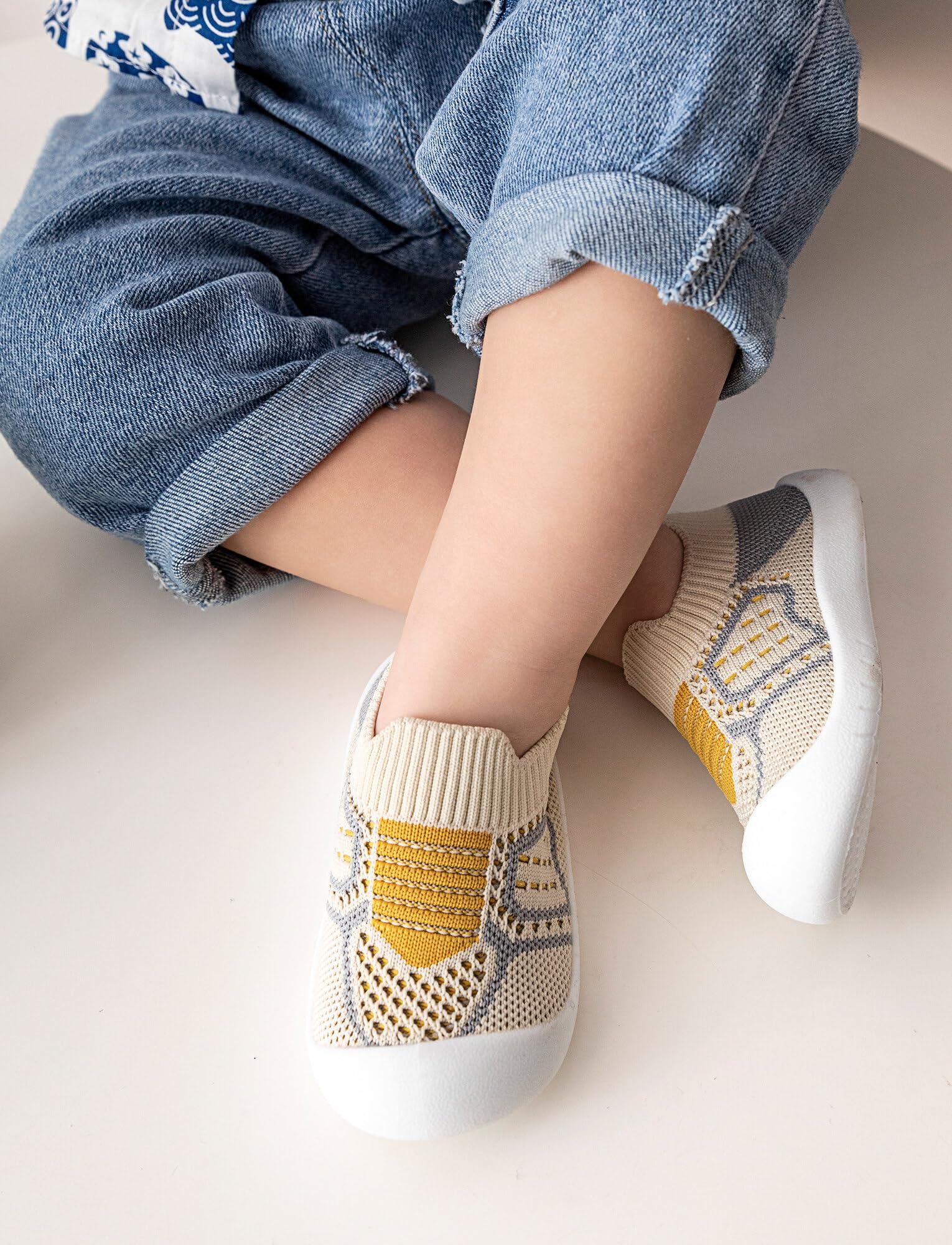 Chaussures Premiers Pas Bébé Antidérapantes Chaussures Tout-Petits Fille Garçon Respirable Chaussure Baskets Marche Bébé