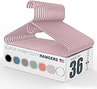 Vista 133 de Neaties Perchas de ropa súper resistentes, paquete de 20 (24 unidades), fabricadas en los Estados Unidos, capacidad de 10 libras, perchas