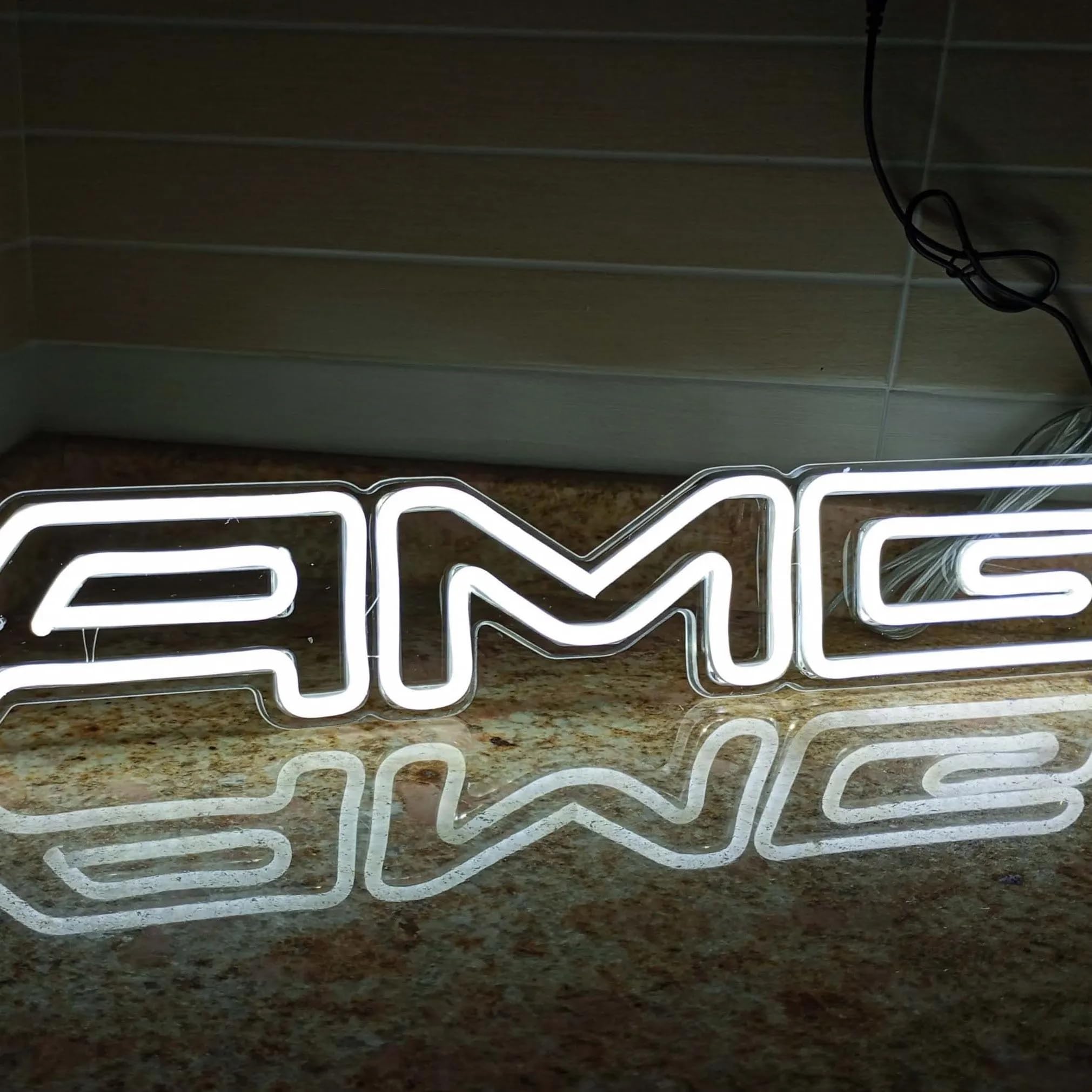 Cartel para coches para hombre y mujeres merce, mercedes iluminado en neon led one man amg engine