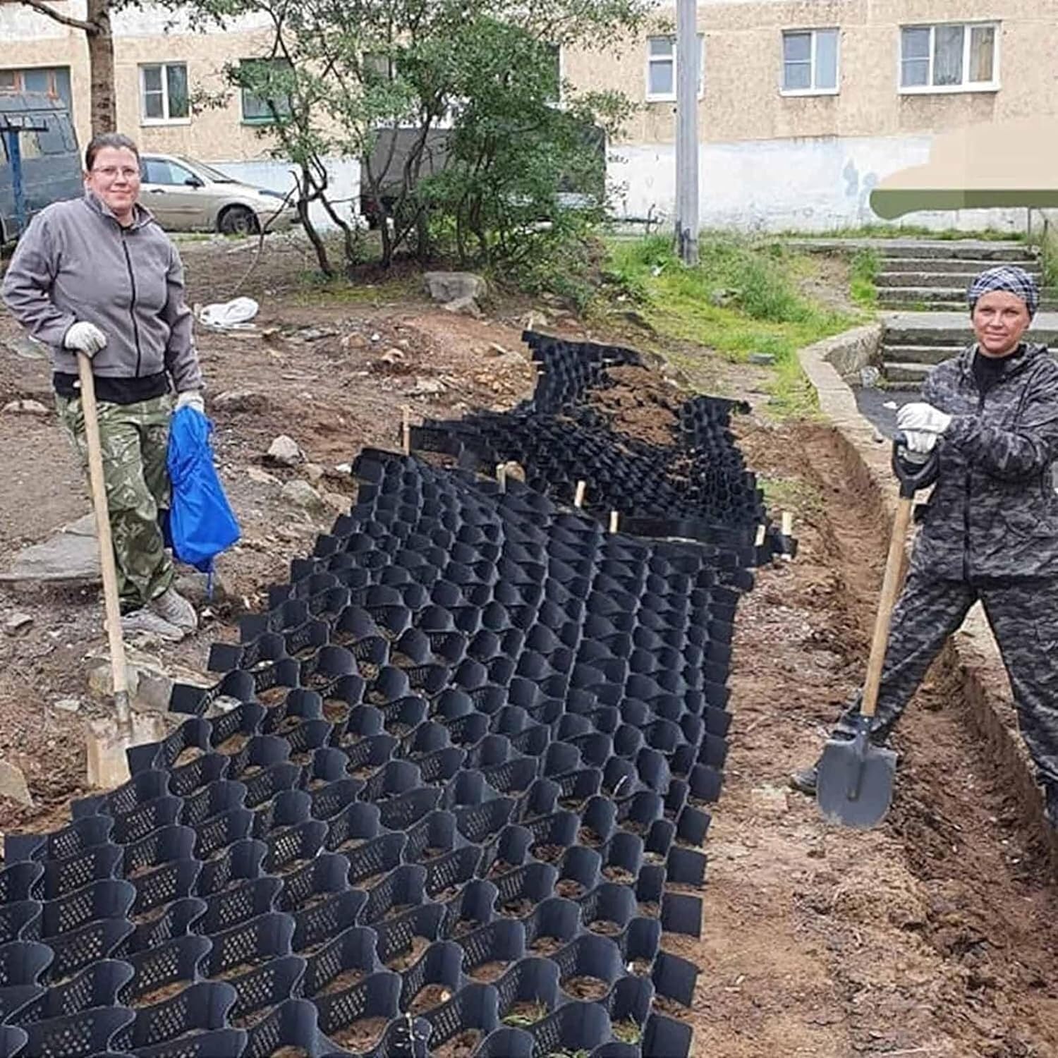 Grilles de pavé robustes pour herbe patio et stabilisation cour