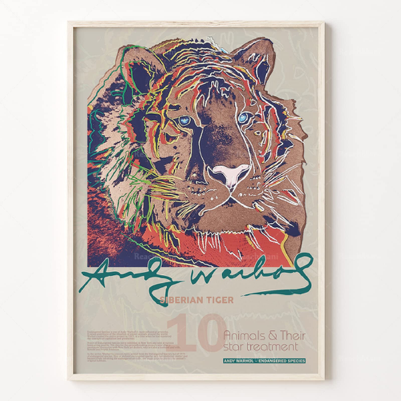 レア】アンディウォーホル動物シリーズ ポスター 額3種AndyWarhol