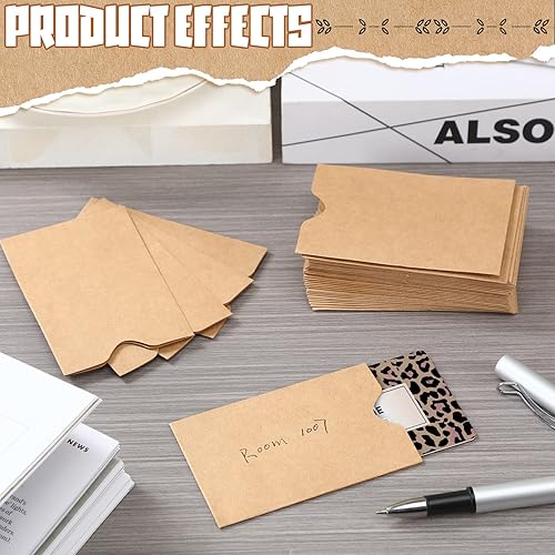 Miniatura 4 de Teling Paquete de 500 fundas para tarjetas de regalo de 2.4 x 3.5 pulgadas, sobres para tarjetas de débito para tarjetas de débito para oficina