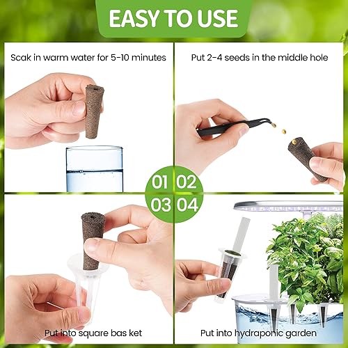 Miniatura 5 de Paquete de 30 esponjas de crecimiento, esponjas de repuesto para crecimiento de raíces, cápsulas de semillas compatibles con AeroGarden, kit de