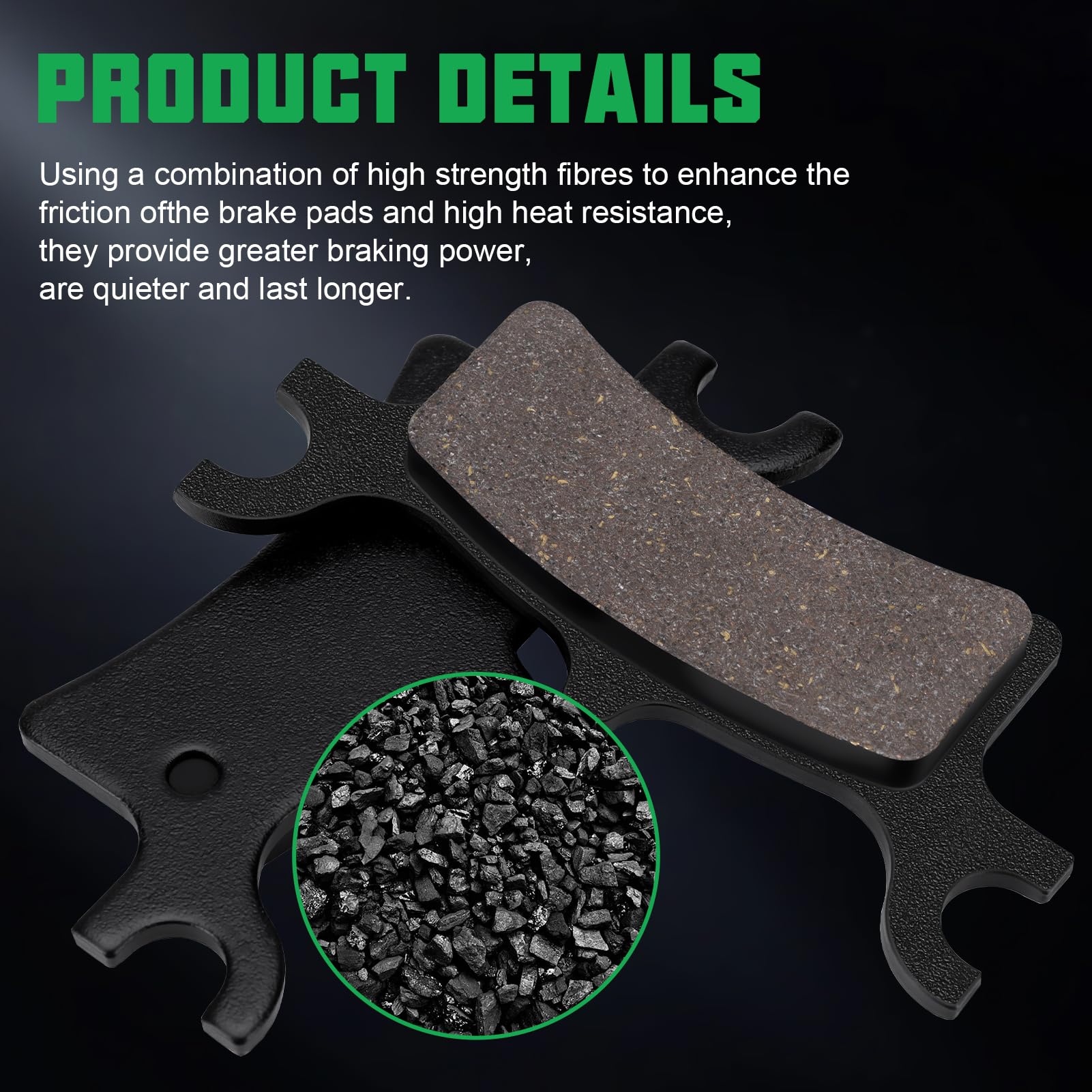 Pastiglie Freno Anteriore Posteriore per Polaris 500 sportsman ho/efi 2003-2008 sportsman 800 efi 2010-2013 sportsman 570 efi 2011-2018 500 scrambler 2x4 4x4 2005-2012