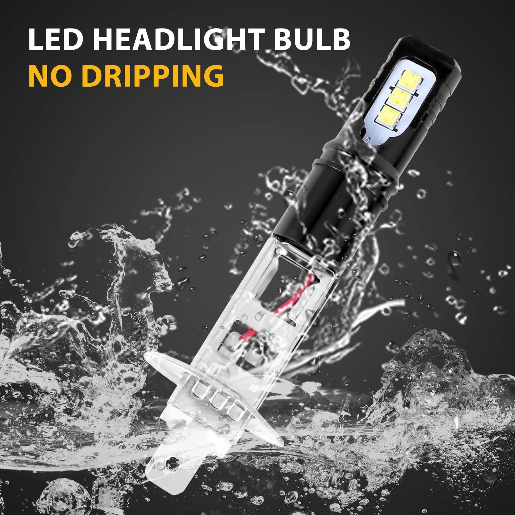 20X H1 6000K Super Bright Bianca 6000LM DRL LED Kit Lampadina per Abbaglianti