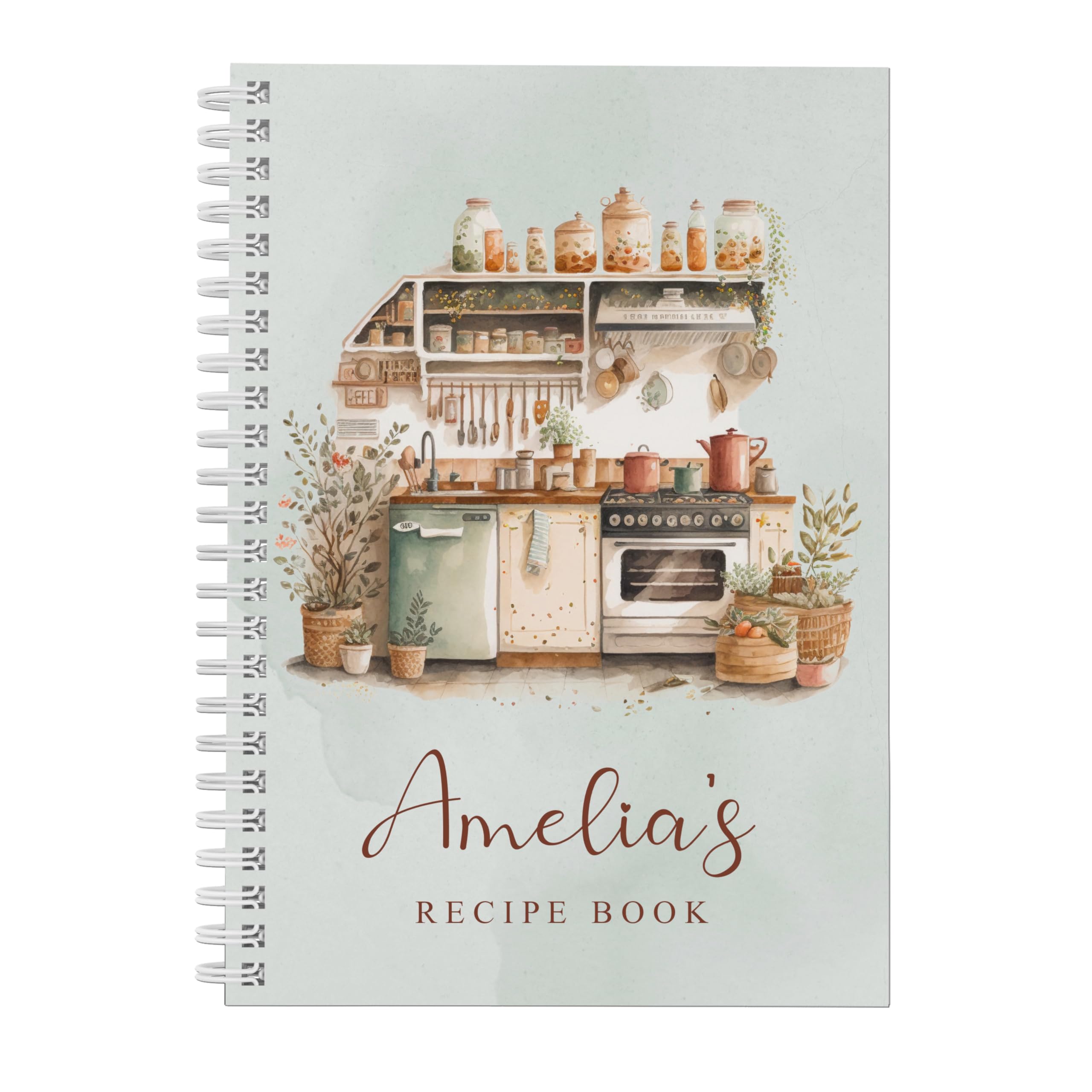 Personalised Recipe Book – Custom Cookbook Notebook, A5 A4 Wirebound Recipe Book, Gift for Bakers & Food Lovers, Handmade Kitchen Recipe Keepsake, Country Kitchen Design