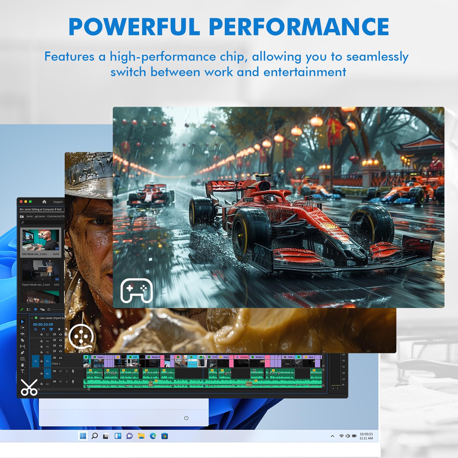 27" All-in-One Desktop Computer - N5095 Quad-Core, 16GB RAM, 512GB SSD, IPS HD Display, With Keyboard & Mouse