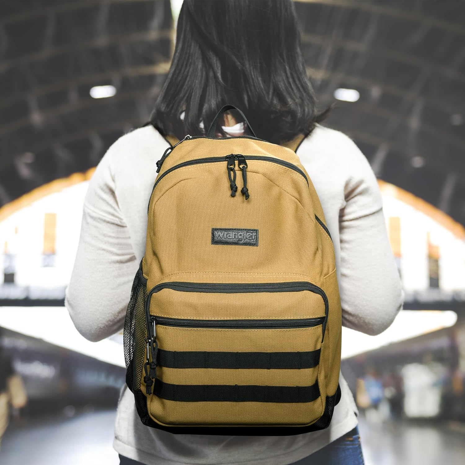 Wrangler Backpack for Men and Women, Casual Daypack for Travel, Work School, Laptop Backpack with Notebook Sleeve - Image 5