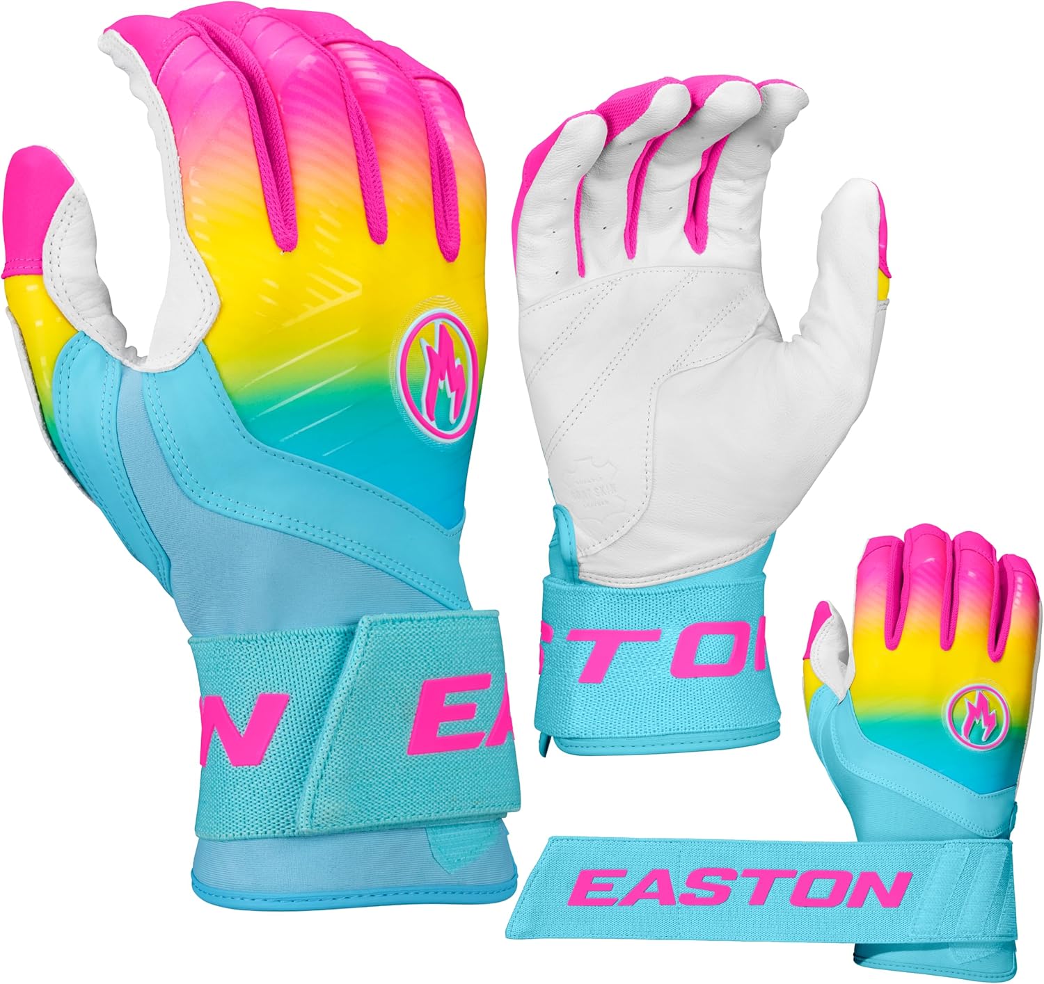 Easton Walk-Off Ethos Locked-In Batting Gloves: Premium Grip, Compression Wrist Strap, Adult Sizes, Bold Colors