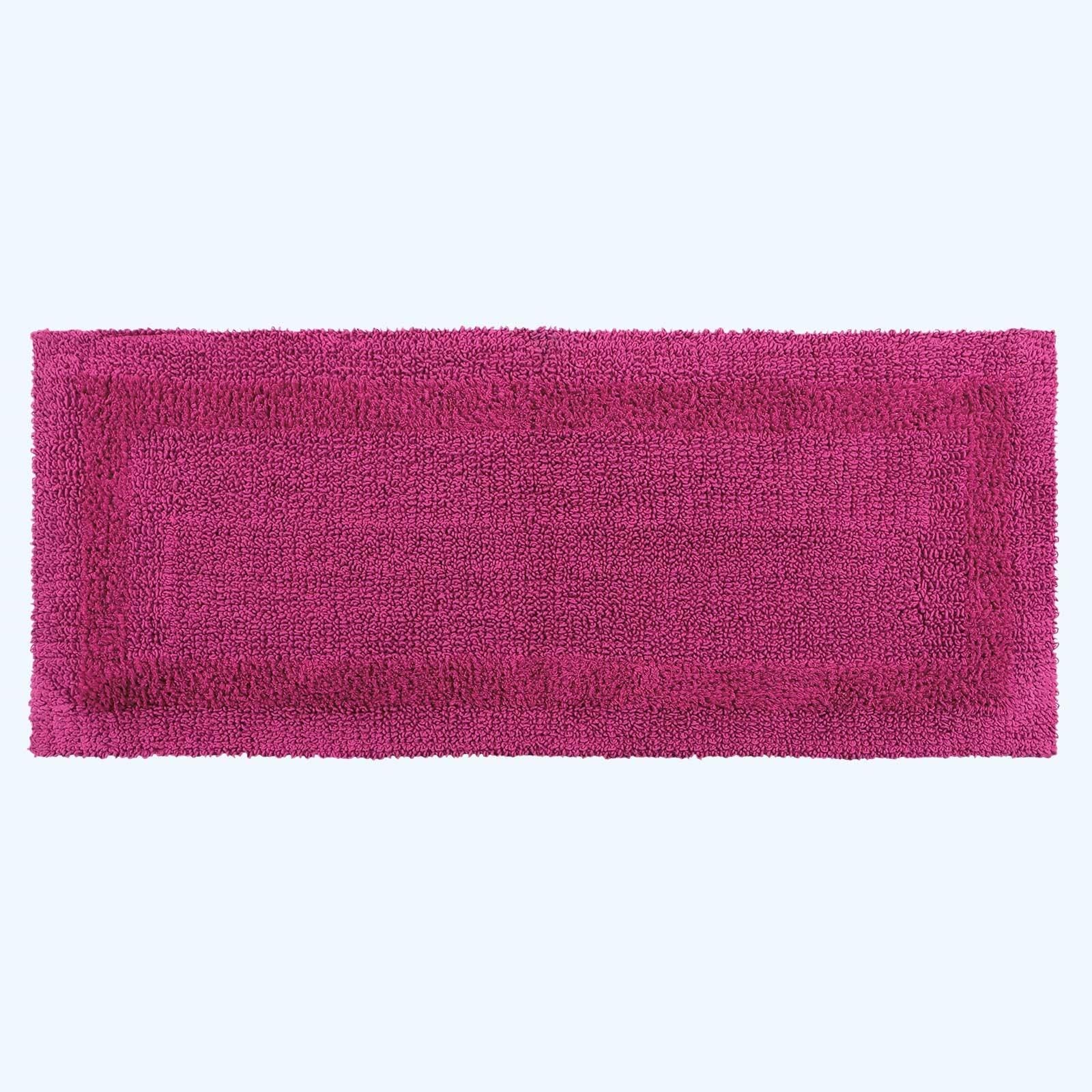 HOMESCAPES Toilet Mat, Luxury 1600gsm Extra Soft 100% Cotton, Reversible Bathroom Mats Non-Slip, Washable, Super Absorbent, Quick-Dry, Raspberry Pink Pedestal Rug for Toilet, 50 x 55 cm — view 64