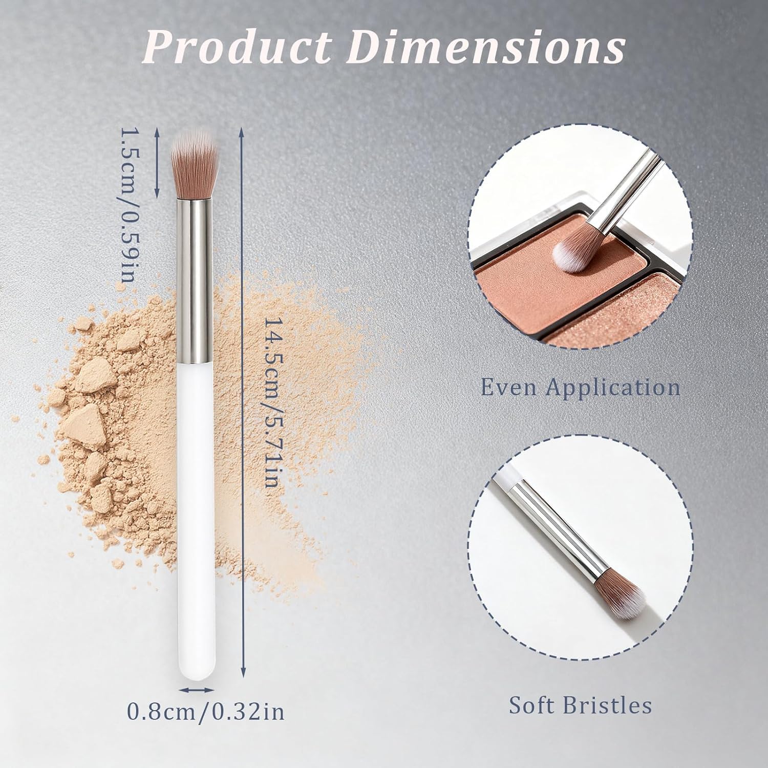 Blending Eye Brush – Professional Eyeshadow & Eyeliner Brush for Seamless Blending and Natural Finish, Vegan & Cruelty-Free Synthetic Bristles - Image 2