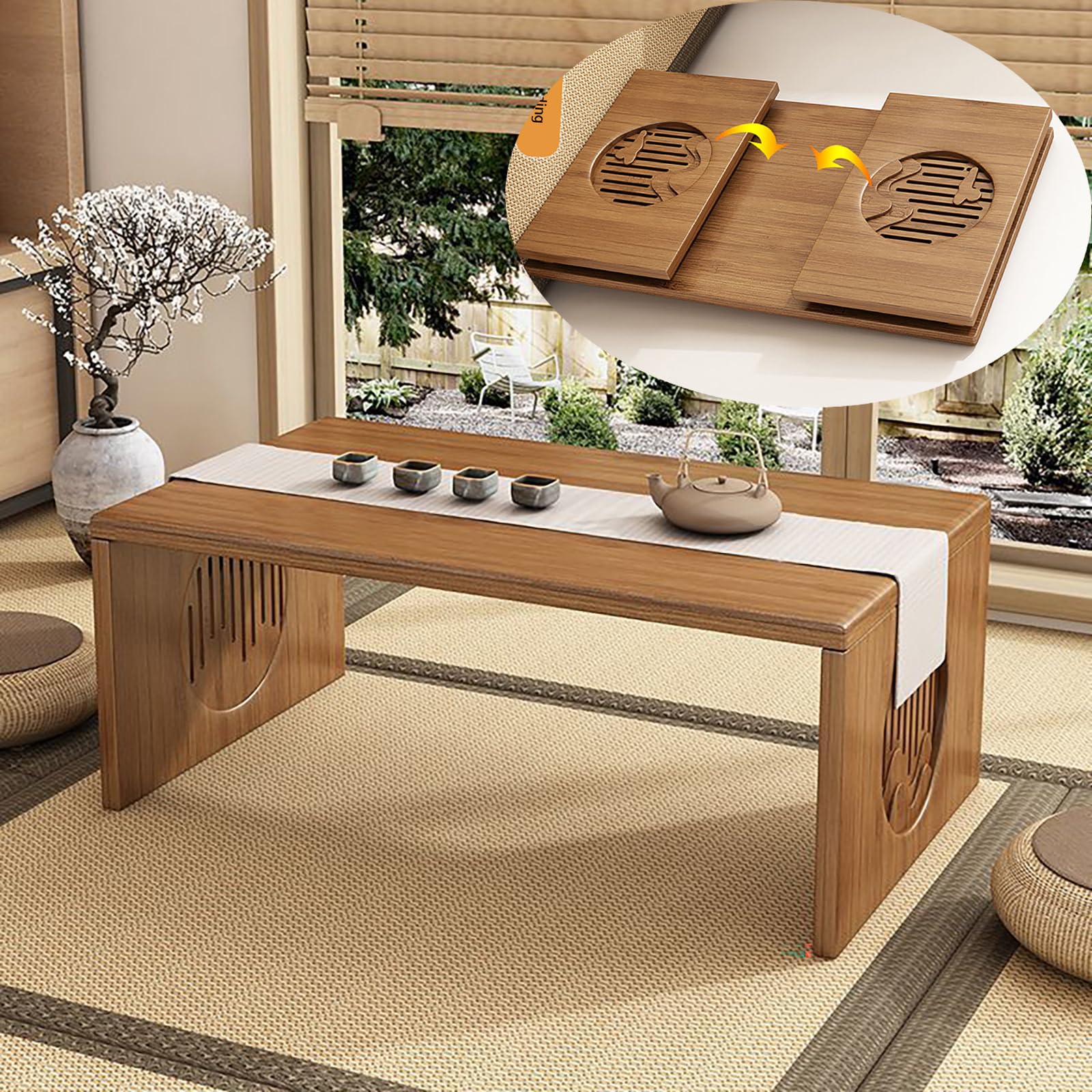 Amazon.com: YHGSYXL Folding Japanese Floor Table Japanese Coffee