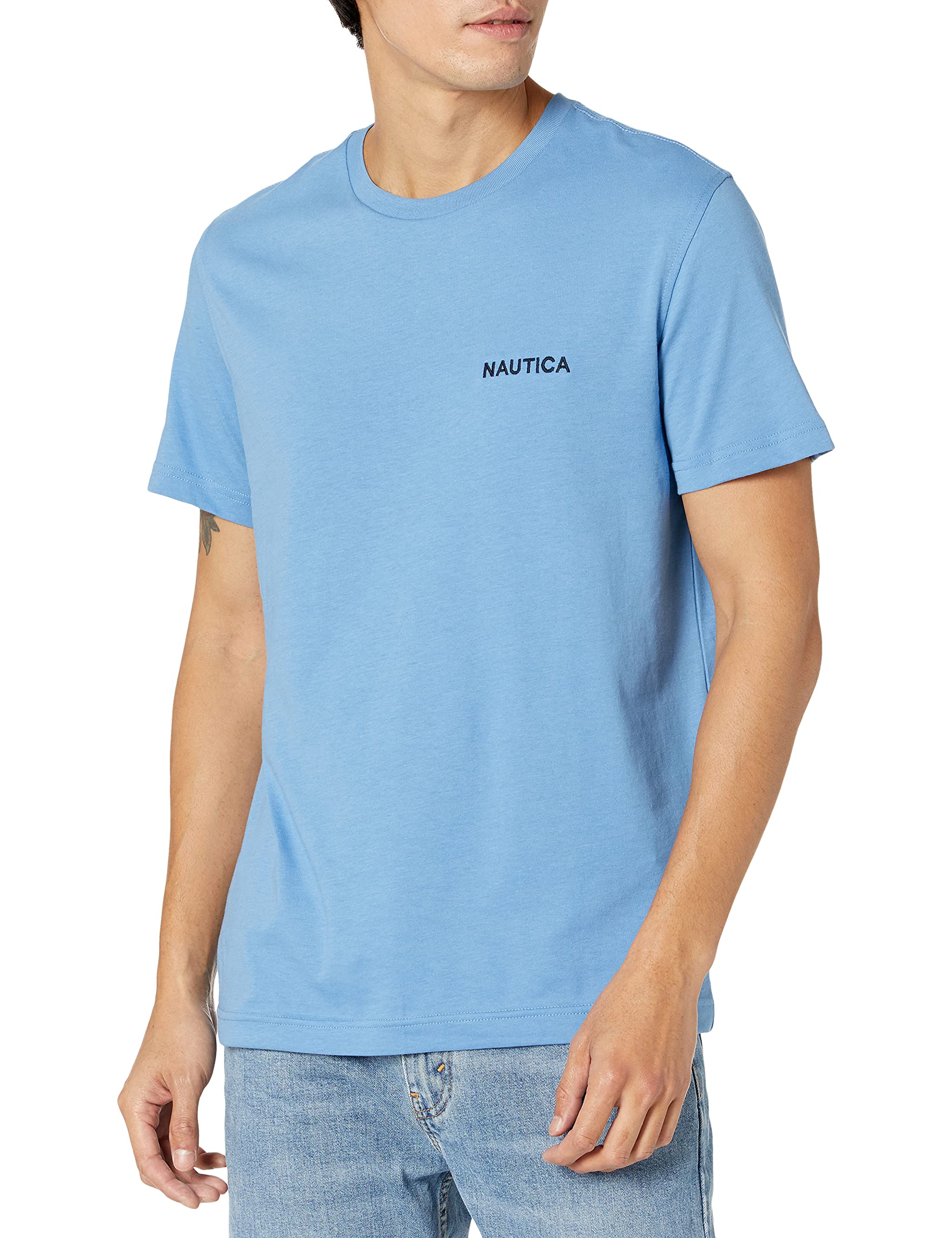NauticaShort Sleeve Solid Crew Neck T-shirt Shirt