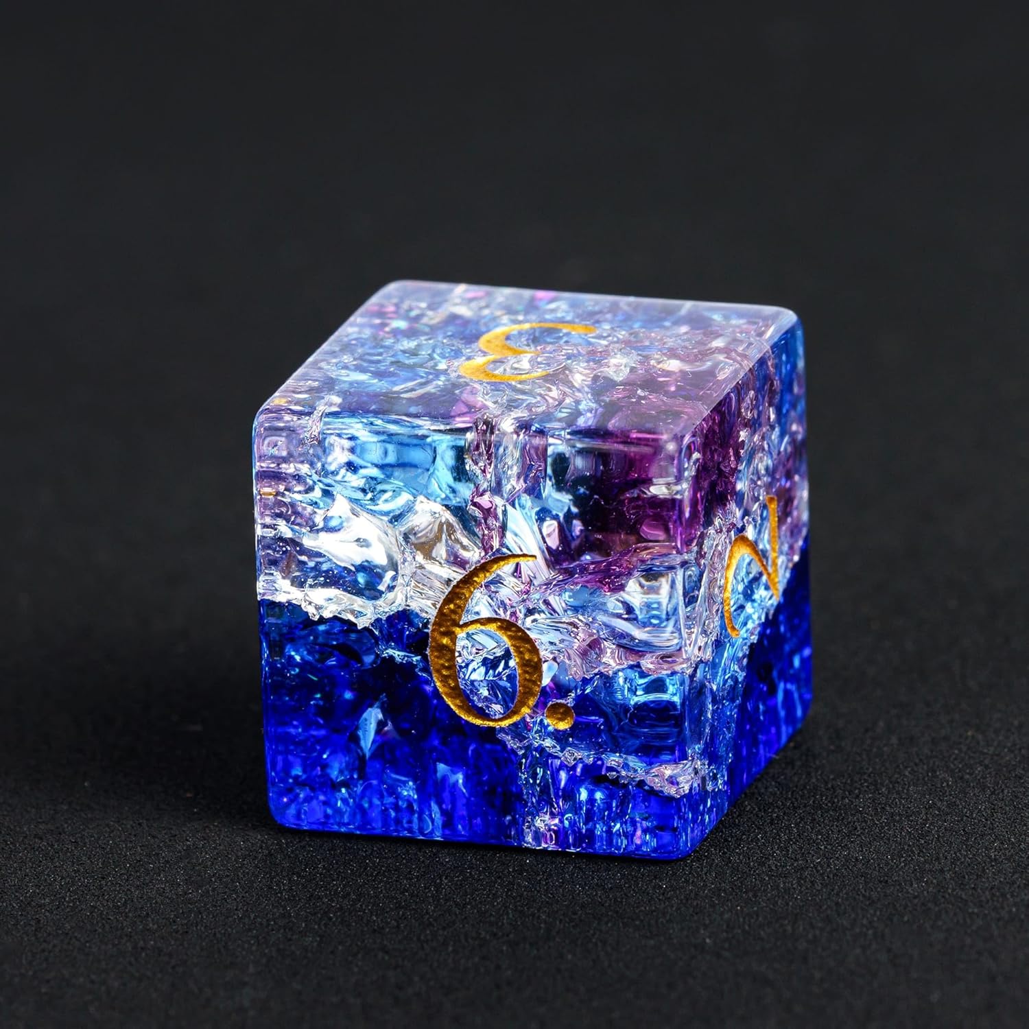 UDIXI Colored Glaze DND Dice Set, 7PCS Polyhedral Dice Set D&D with Gift Box for RPG Tabletop Game (Blue and Purple)