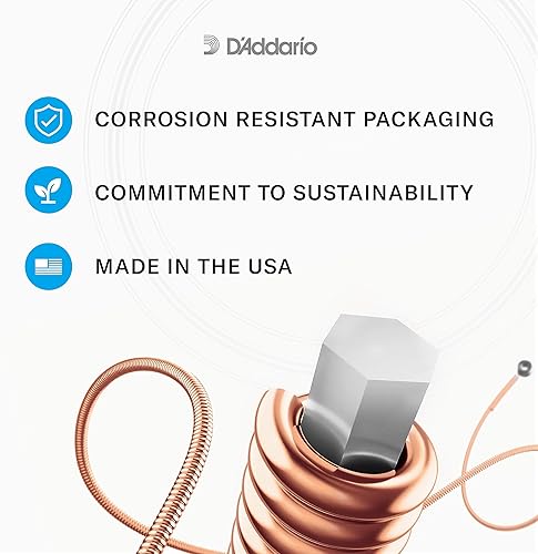 Miniatura 5 de D'Addario Cuerdas para guitarra acústica - Bronce 8020 - Para guitarra de 6 cuerdas - Profundo, brillante, tono de proyección - EJ10-3D - Extra