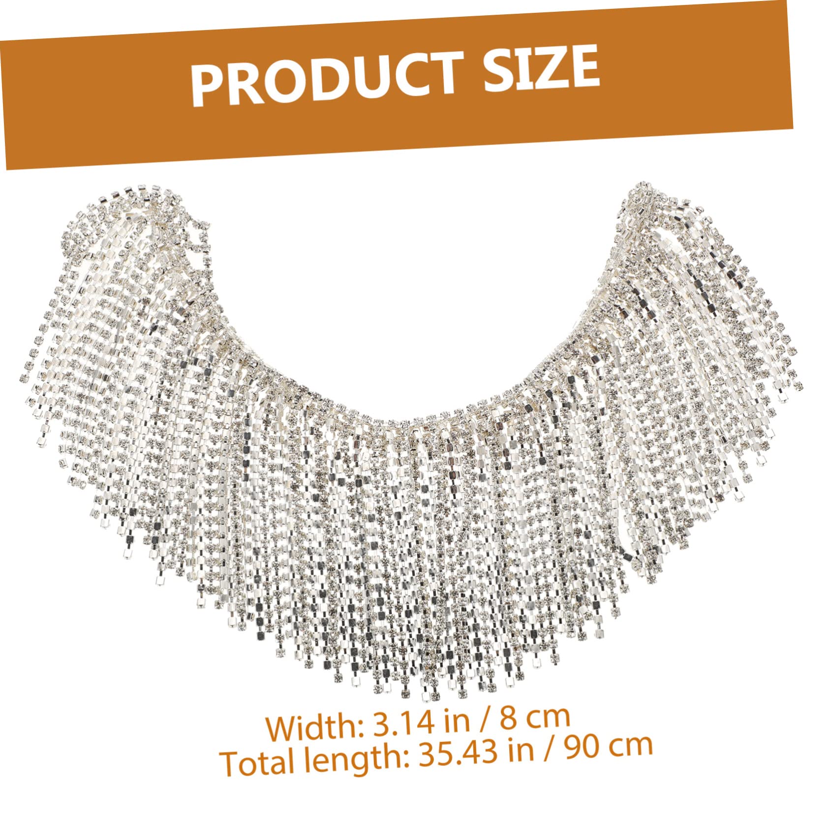 Fransenbesatz, Nähhandwerk, Lange Strass-Quastenkette, DIY-Fransenbesatz, Strass-Näh-Diamantgürtel, Juwelen zum Basteln, Hochzeitsschmuck, dekoratives Kettenaccessoire (wie abgebildet)