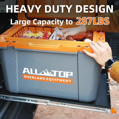 Miniatura 5 de ALL-TOP Tobogán para refrigerador con tabla de cortar, interior de 39.2 x 22.4 pulgadas, deslizador de refrigerador de vehículo con 4 correas de