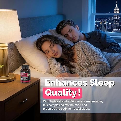 Miniatura 3 de Complejo de magnesio, glicinato de magnesio, suplemento de magnesio elemental con óxido, taurato, citrato, orrotato y aspartato, apoya la relajación