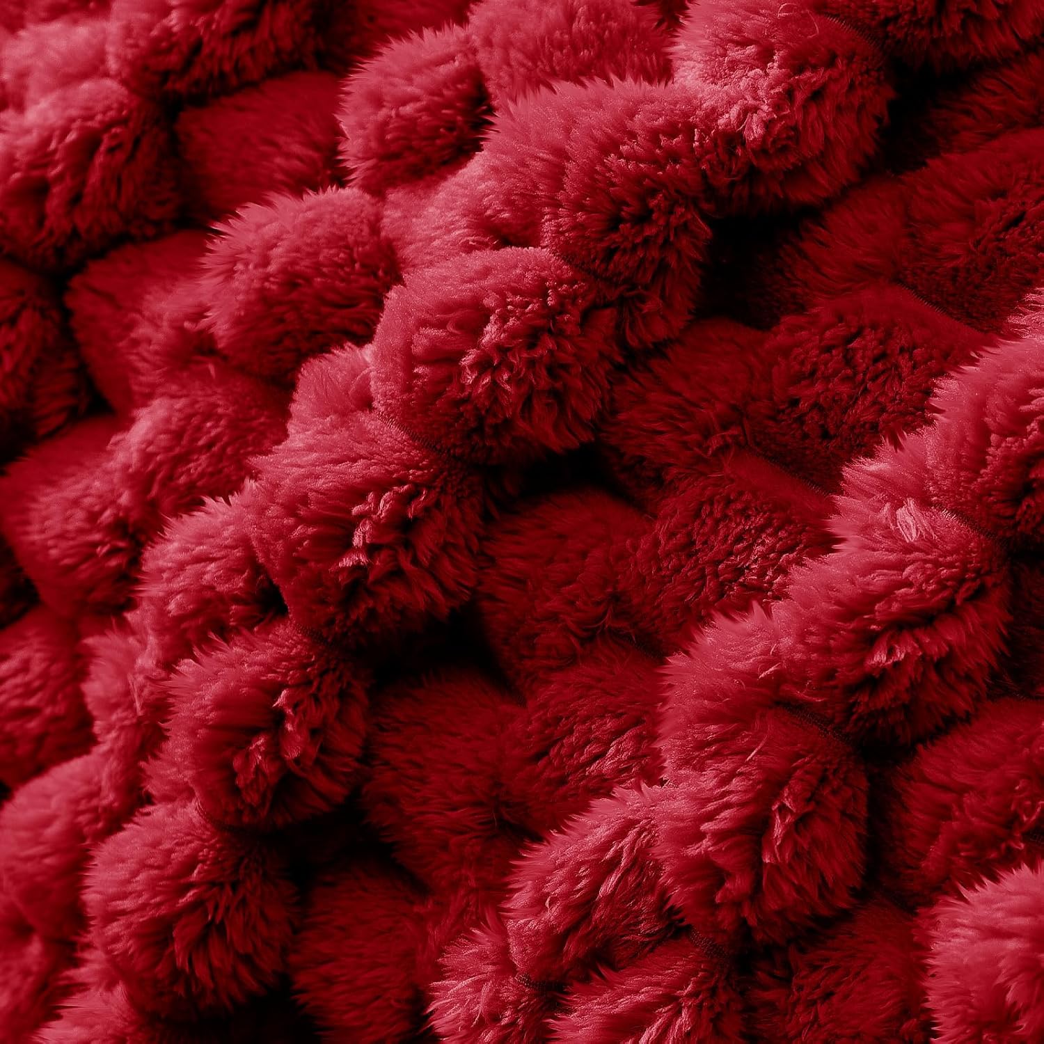 Whale Flotilla King Size Blanket for Bed with Jacquard Pattern, Fuzzy Soft Cozy Exquisite Blankets for All Season, Warm and Fluffy, 90x104 Inch, Red - Image 6