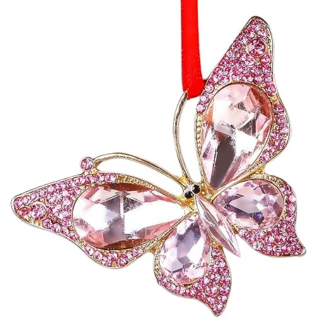 1pc Christmas Tree Decoration Butterfly Ornament Small Hanging Pendant Best Gifts Birthday | UK