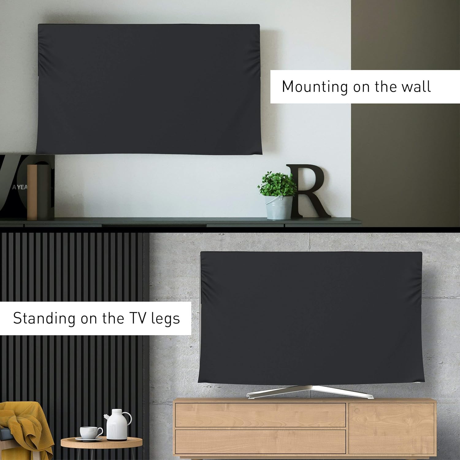 Review Product Kuzy TV Cover Indoor 55 inch - LCD TV Screen Protector for Flatscreen - Inside TV Dust Cover for Flat Screen Television Clean Decorative Light Moving Fabric Cover Size 50 x 31 inch Made in USA, Black Creative Product Kuzy TV Cover Indoor 55 inch - LCD TV Screen Protector for Flatscreen - Inside TV Dust Cover for Flat Screen Television Clean Decorative Light Moving Fabric Cover Size 50 x 31 inch Made in USA, Black