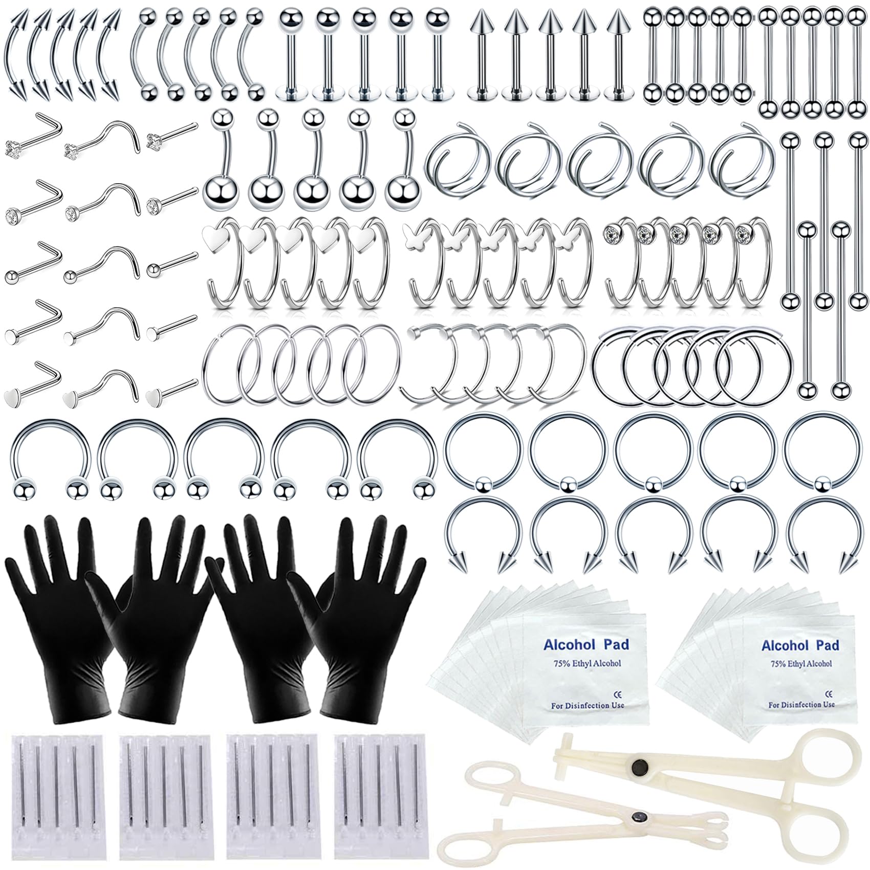 154PCS Body Piercing Kit