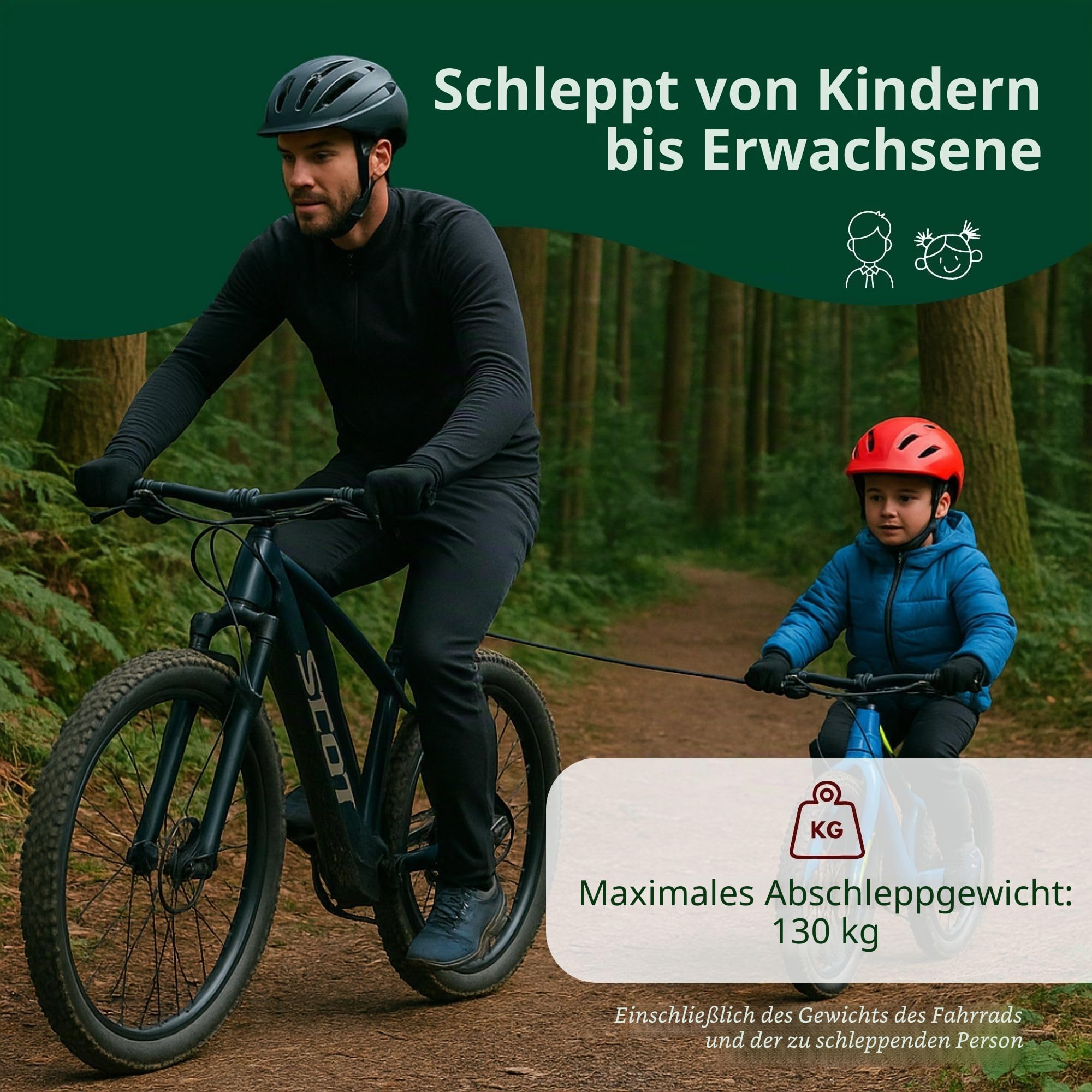 TRAX Pro Abschleppsystem Fahrrad/Fahrrad/E-Bike
