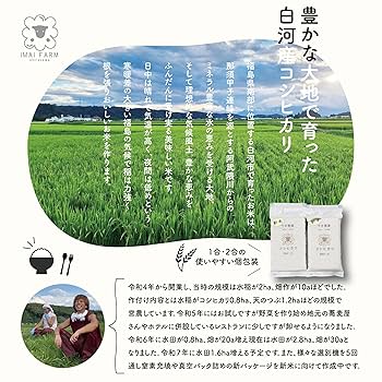 Amazon | 【無洗米】 令和6年産 2合 300g コシヒカリ 色彩選別