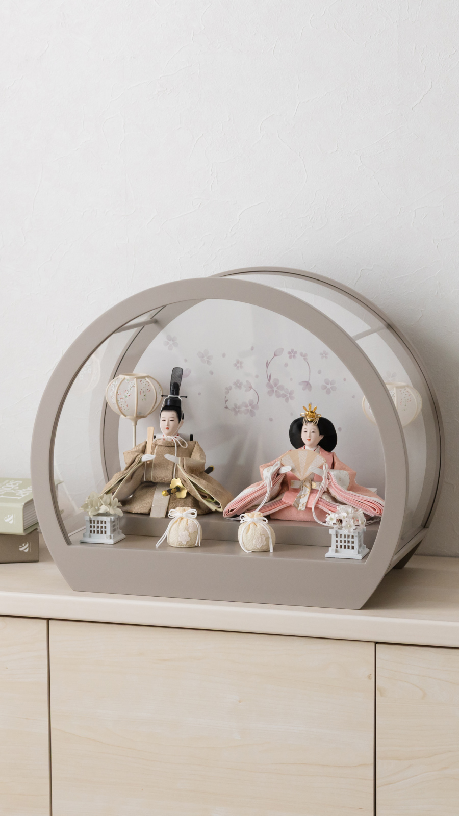 Amazon | ぷりふあ ふるうる 雛人形 親王 はなのうた 丸型ケース飾りL