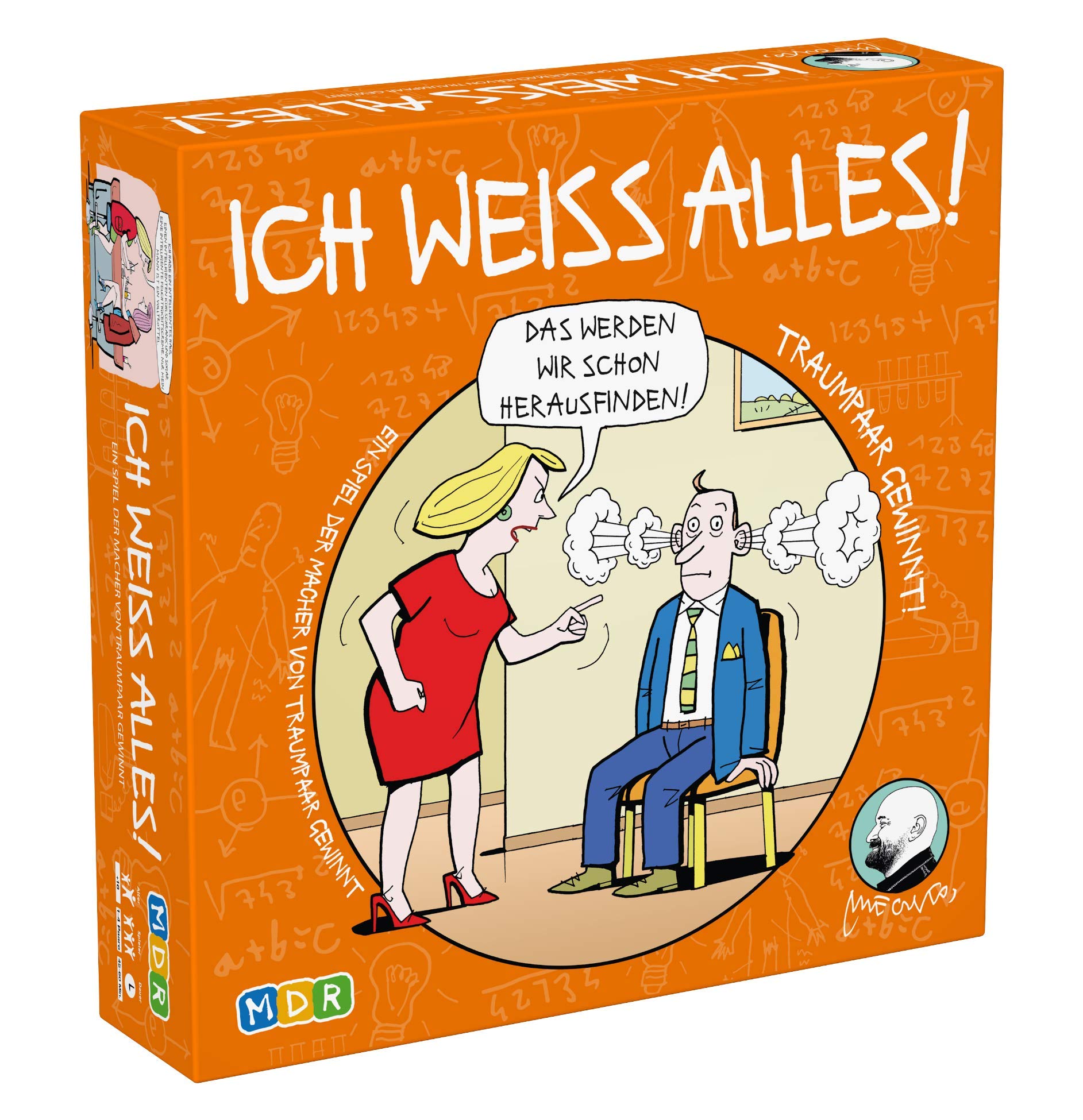 Gioco Da Tavolo "Ich Weiss" - Quiz In Tedesco Per Coppie E Gruppi, Con Illustrazioni Di Andrzej Mleczko