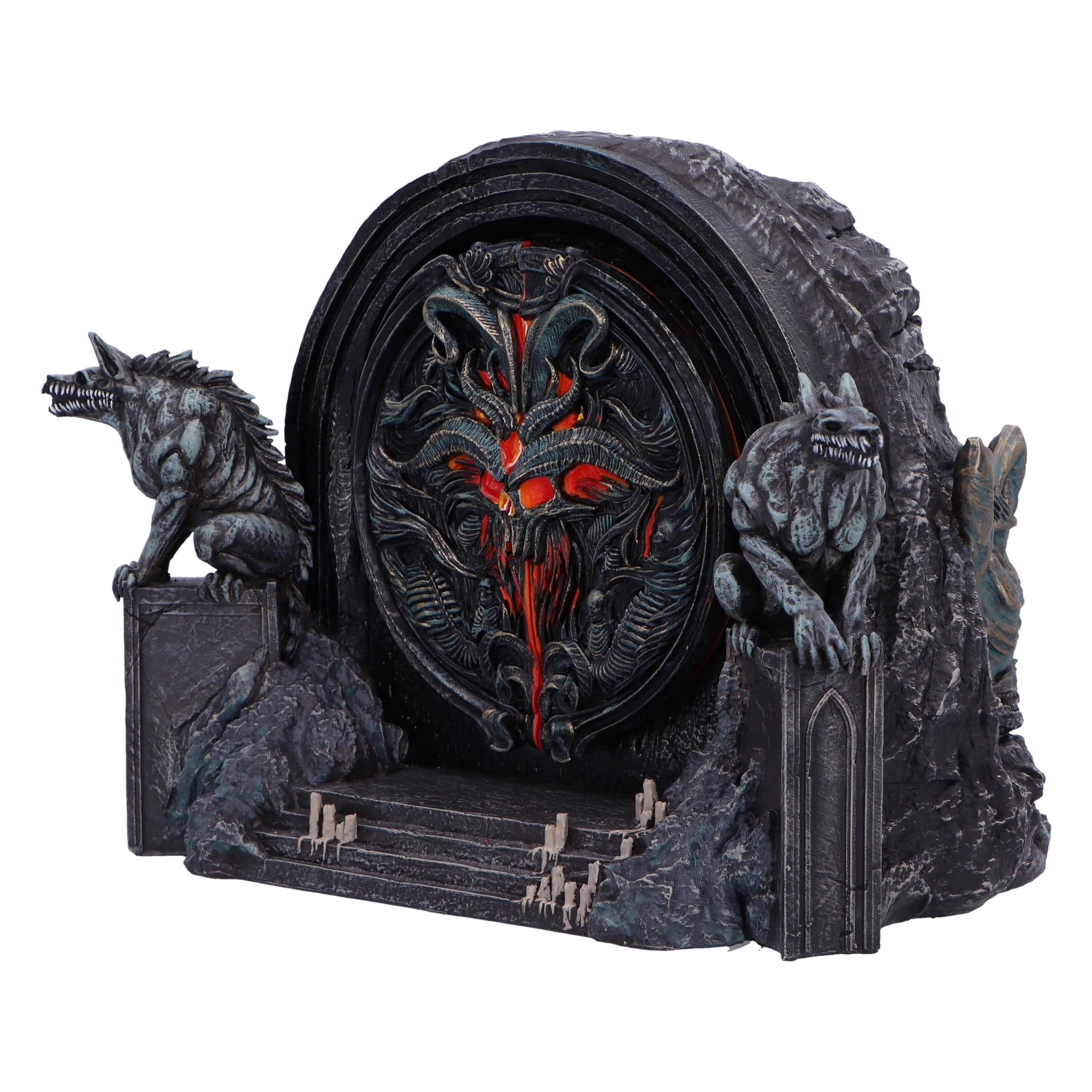 Nemesis Now Diablo IV Hells Gate Box 15,5 cm, żywica, czarny, oficjalnie licencjonowany produkt Diablo, pudełko na akcesoria do gier, mały schowek, odlewane w najlepszej żywicy, ręcznie malowane