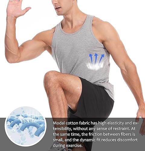 Miniatura 2 de Camiseta sin mangas para hombre, chaleco de algodón, sin mangas, para gimnasio, entrenamiento, culturismo, fitness, muscular, camisetas