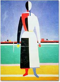 Trademark Fine Art Woman with Rake 1928-32 Artwork by Kazimir Malevich, 24 by 32-Inch