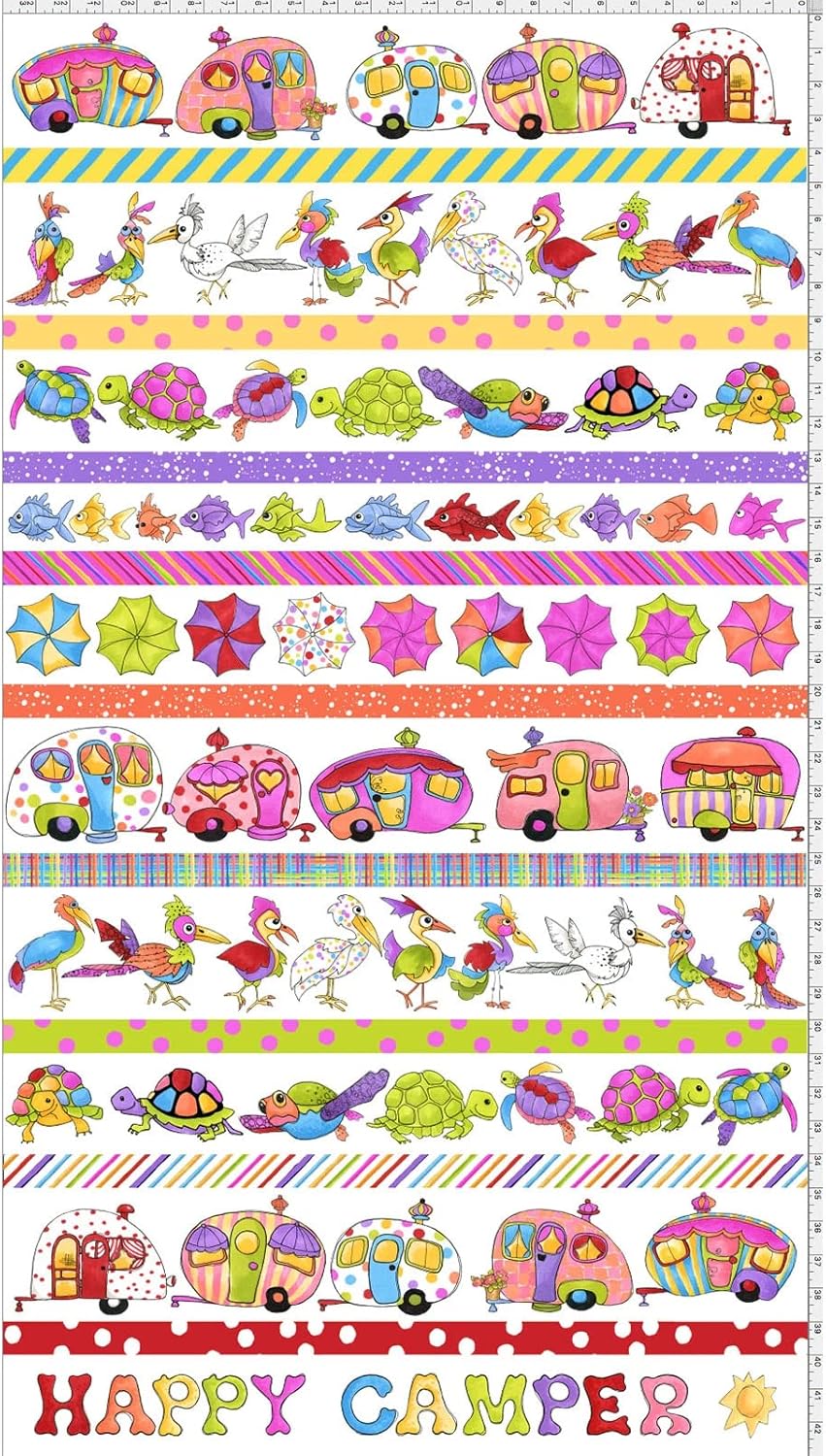 Borders White Fabric Panel