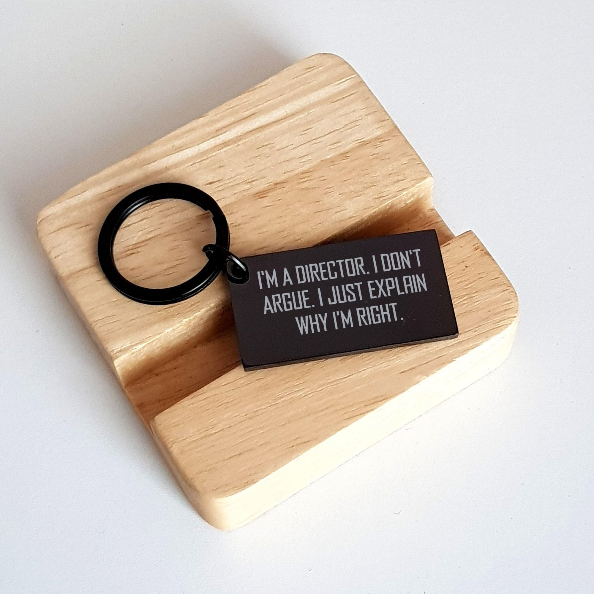 Funny Director Keychain, I'm A Director. I Don't Argue. I Just Explain Why I'm Right. Valentine's Unique Gift for Men, Women, Coworkers, Friends, Family, Directors