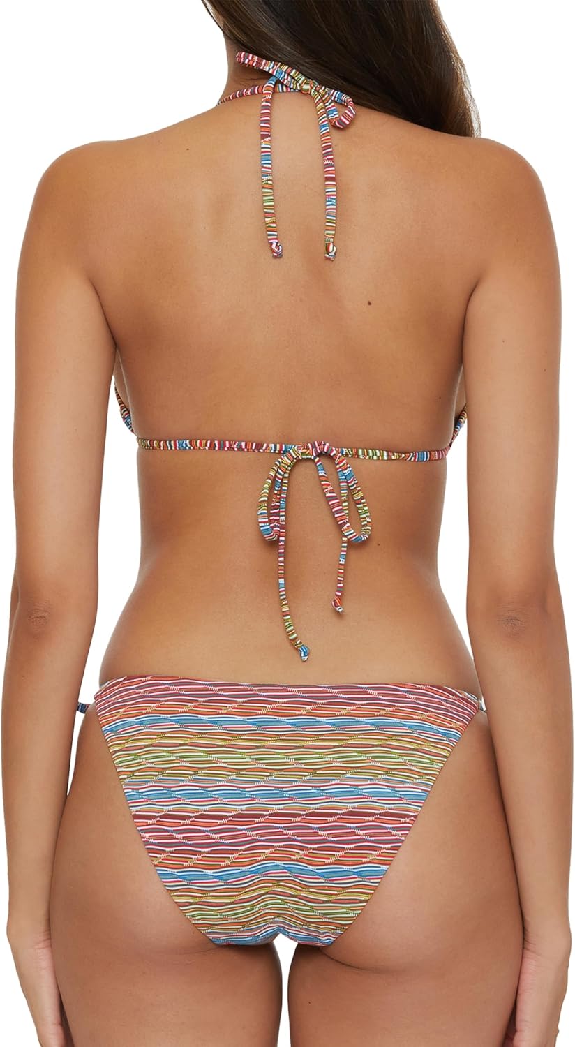 Becca Womens Free Spirit Triangle Top and Tie Side Bottom Bikini Set, Adjustable, Two Piece Swimsuits for Women - Image 3