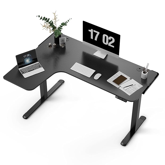 Buy Eureka Ergonomic Standing Desk, Electric Height Adjustable L Shaped Corner Desk Home Office