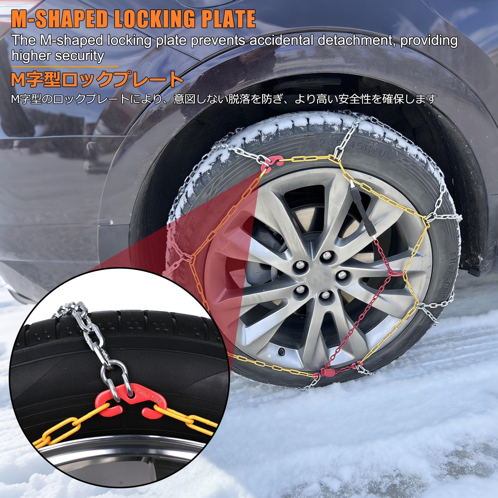 Cadenas De Nieve Para Coche,Cadenas Universales Para Nieve,Cadenas Para Ruedas De Coche,Dispositivo De TraccióN De Emergencia Antideslizante For Invierno(KN-20)