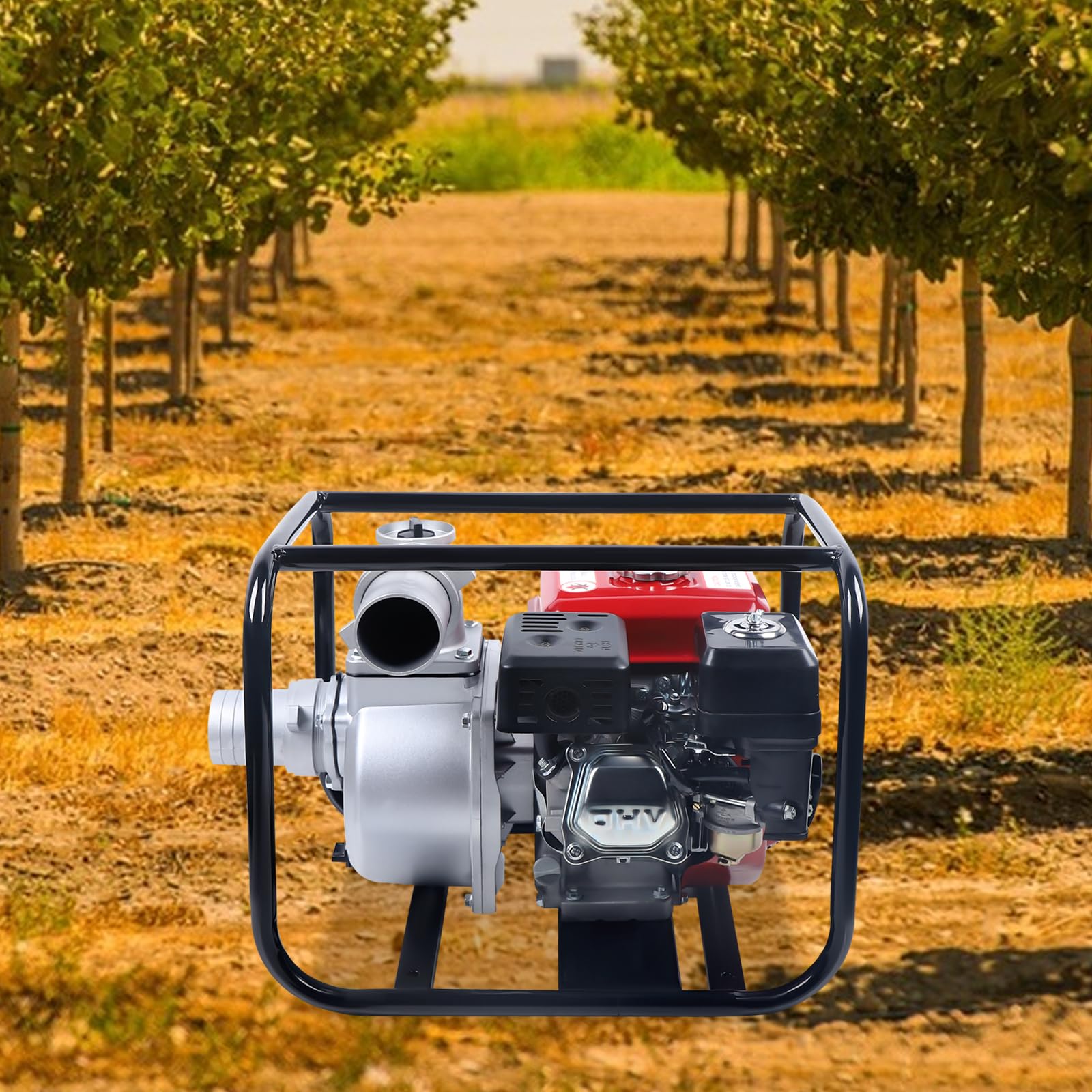 3" Benzin Wasserpumpe 7.5hp Motorpumpe 60m³/H Abwasserpumpe Bewässerungspumpe Für Die Landwirtschaftliche Bewässerung, Die Reinigung Von Wasser, Die Behandlung Von Industrieabwässern