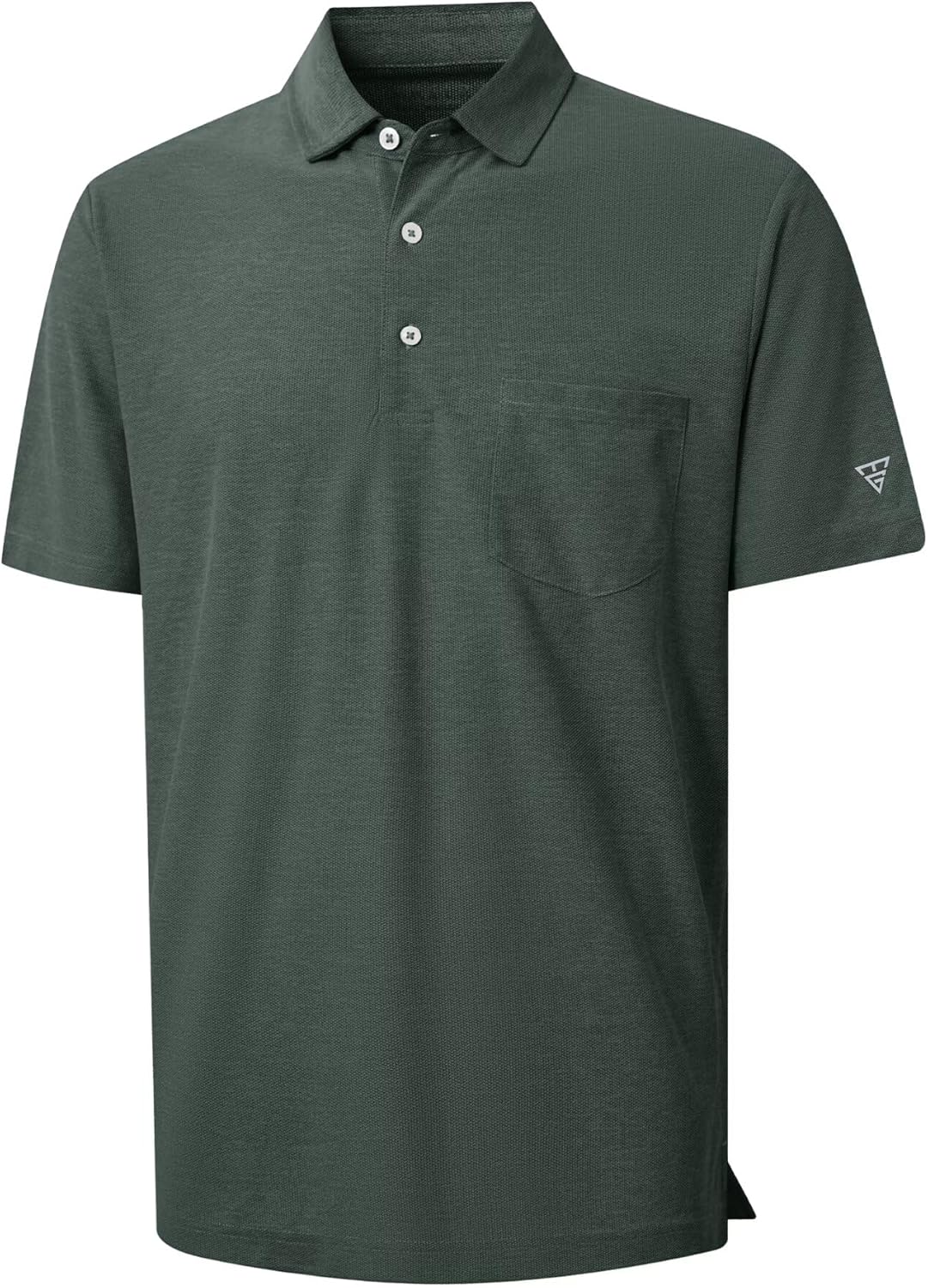 M MAELREG Golf Shirts for Men Heather Pocket Lightweight Moisture Wicking Cllared Stretch Mens Polo Shirts Short Sleeve