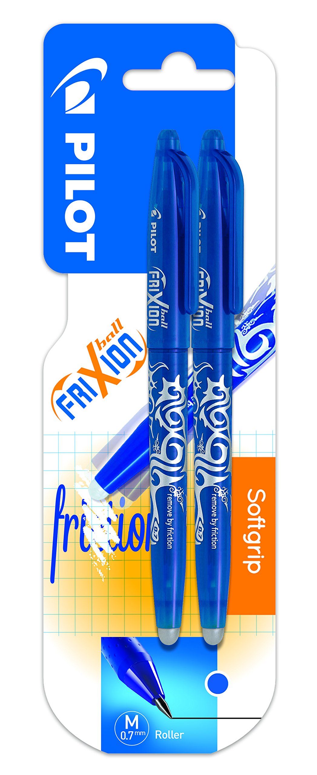 Pilot - Frixion Ball - Bolígrafo borrable, 2 unidades, color azul
