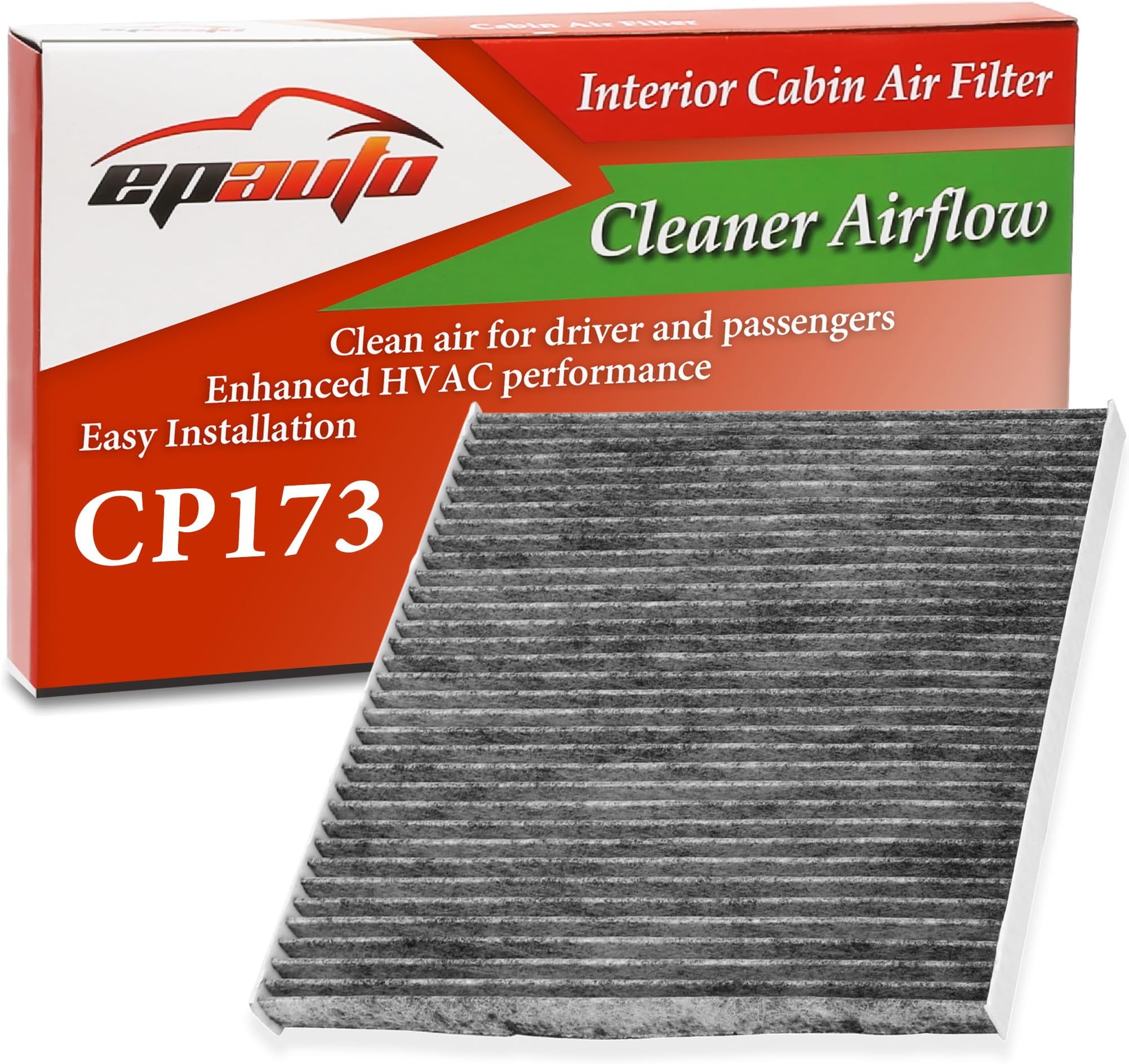EPAuto CP173 (CF11173) Cabin Air Filter includes Activated Carbon Replacement for Nissan Altima (2007-2012), Maxima (2009-2014), Murano (2009-2014), Quest (2011-2017)