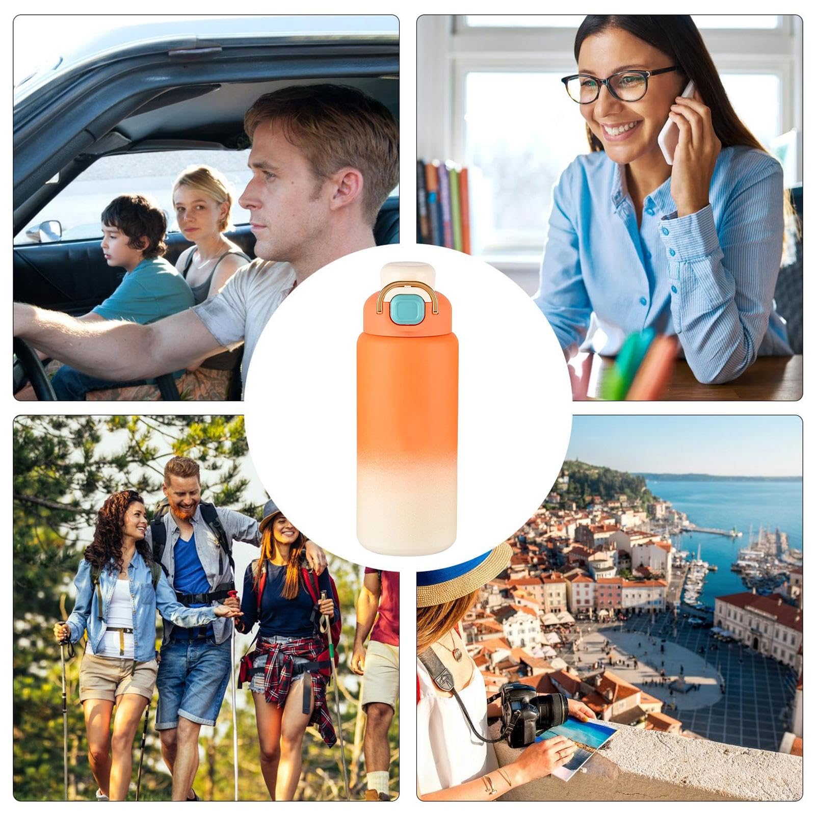 Borraccia Per Acqua Isolata 650ml Grande Bottiglia Portatile Con Cannuccia | Fiaschetta Impermeabile Da Esterno Per Bambini Scuola Ragazze Uomini Palestra Caffè Donne Sport Viaggio Esterno