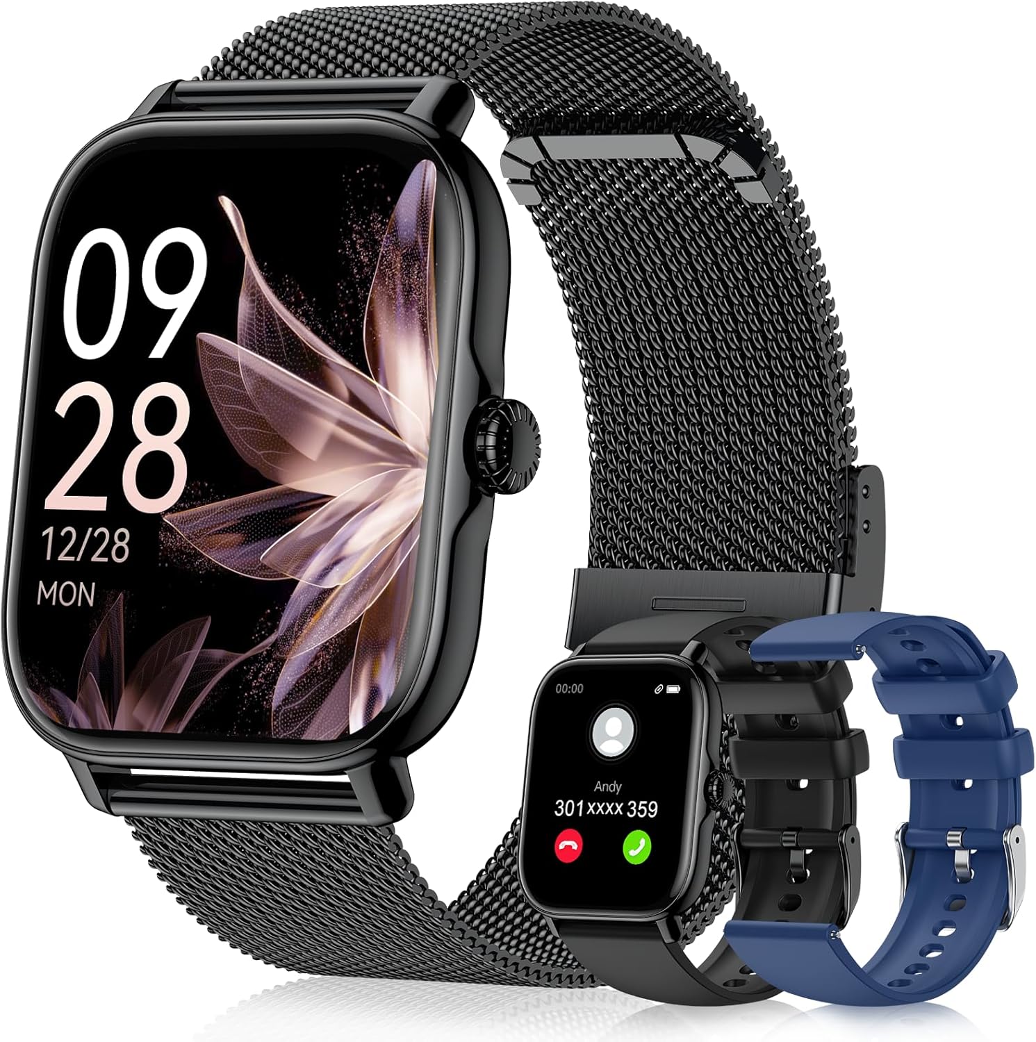 smart watches for women men,fitness watch full touchscreen (answer/make calls),fitness tracker with 120+ sport modes/step counter/sleep monitor/pedometer,ip68 waterproof, smartwatch for android/iphone