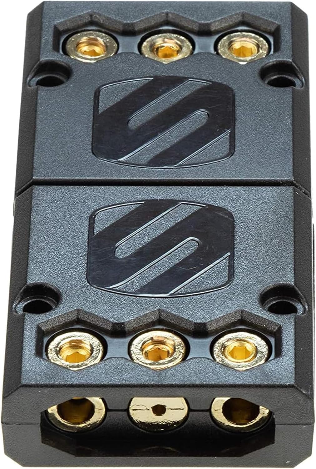 Scosche UAKP Kwik Plug 8-10 AWG Quick Release Power Connector for Amplifiers and Active Bass Enclosures - Fits 8 and 10 Gauge Wire - Quick Disconnect for Power, Ground and Remote