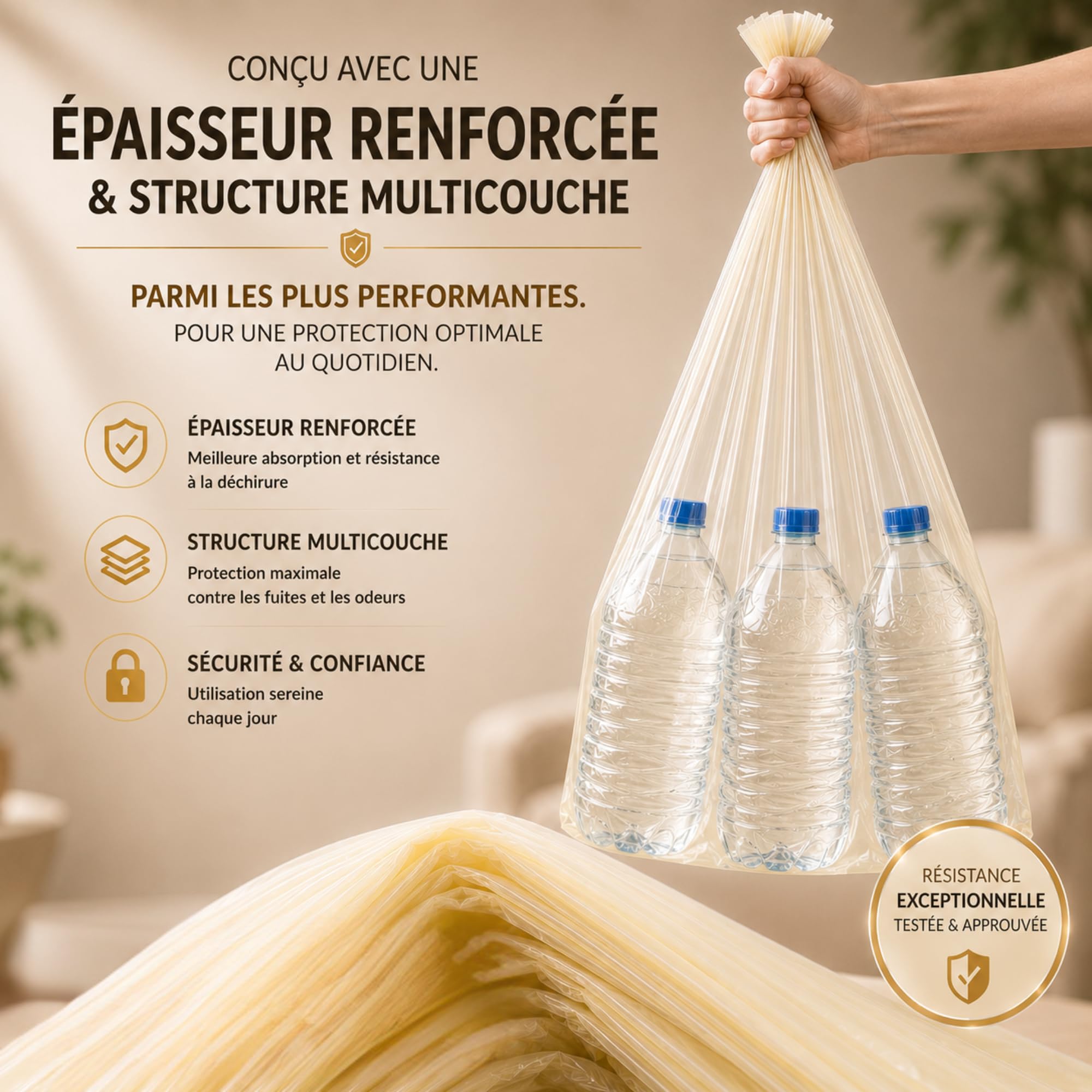 Recharges Poubelle à Couches XXL 12x7,5m Compatibles AngelCare Tommee Tippee Anti-Odeur Sans BPA Antibactérien Étanches